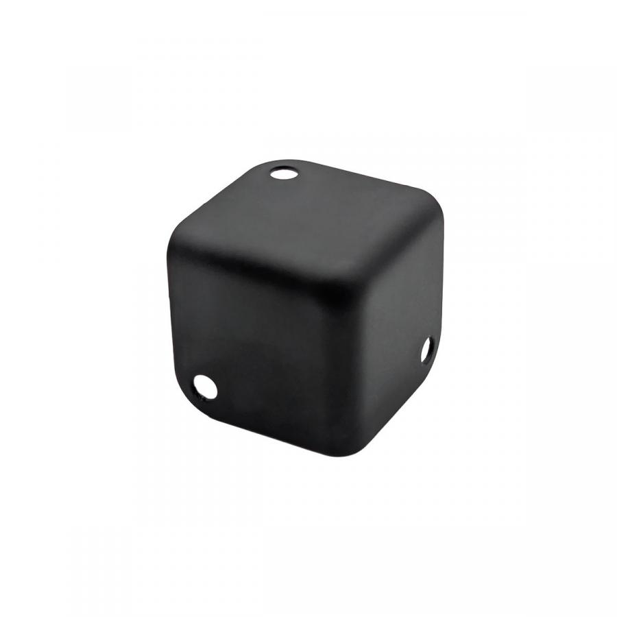 Flachecke 37,5 mm Kantenlänge, schwarz beschichtet