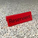 Tischaufsteller "Reserviert" rot/schwarz (VPE: 10 Stück)